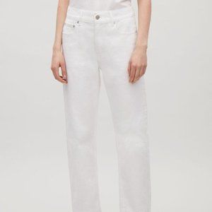 COS Straight Leg Regular White Jeans (Size 29)